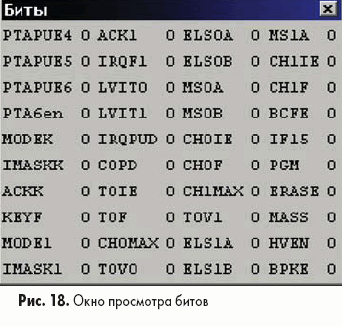 Окно просмотра битов