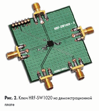 Ключ HRF-SW1020 на демонстрационной плате