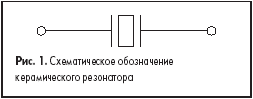 Схематическое обозначение керамического резонатора