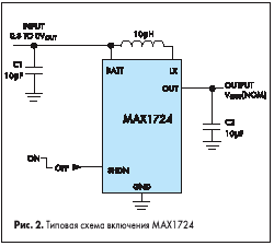 Типовая схема включения MAX1724