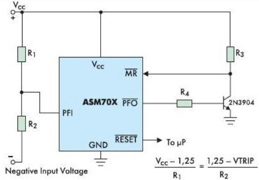 Контроль отрицательного напряжения ASM70x