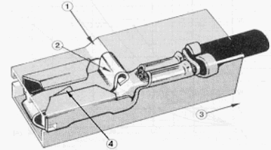 Розеточный контакт Positive Lock Mark I в изоляторе
